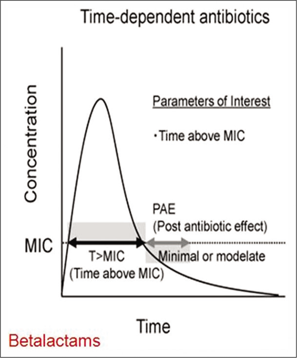 Time dependent activity of antibiotics.